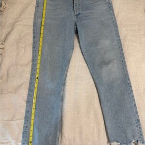 Agolde Light Blue High-Rise Straight Jeans